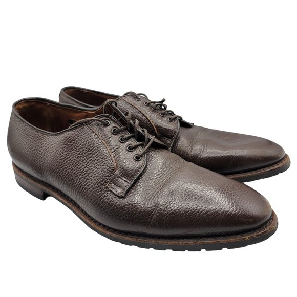 Allen Edmonds San Marco Mens 11.5 Dark Brown Pebbled Leather Dress Shoes 5722 main image 5